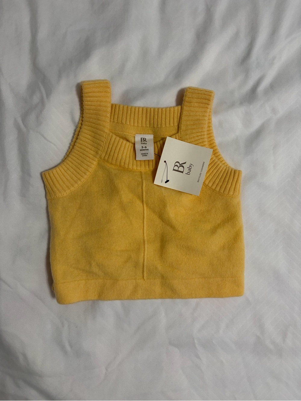 Yellow Knit Tank Top for Kids